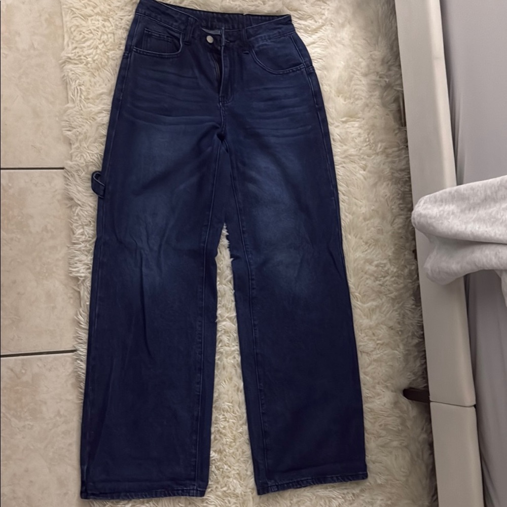 SHEIN Blue Flare & Wide Leg Jeans